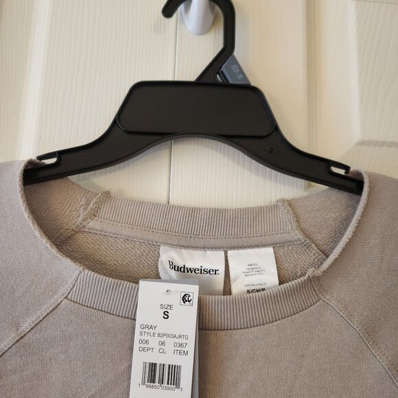 Women's Budweiser Eagle Graphic Sweatshirt - Taupe Size S NWT - Picture 7 of 9